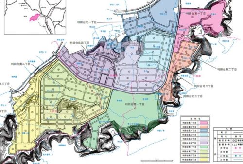 大分県大分市2018年1月6日住居表示住所変更区域図他１