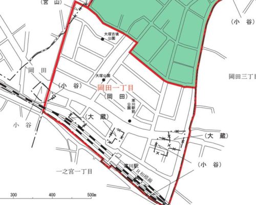 神奈川県高座郡寒川町2018年3月10日区画整理事業住所変更区域図他１