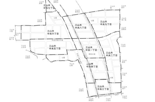 京都府京田辺市2018年5月19日区画整理事業住所変更区域図他１