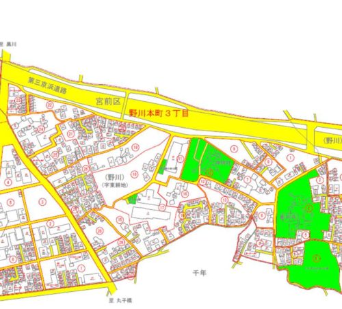 神奈川県川崎市宮前区2018年11月5日住居表示住所変更区域図他１