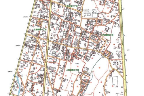 山梨県富士吉田市2018年10月29日住居表示住所変更区域図他２
