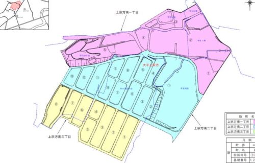 大分県大分市2019年1月12日住居表示住所変更区域図（上宗方）