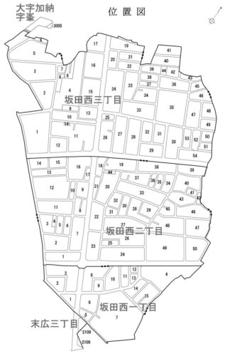 埼玉県桶川市2019年2月9日区画整理事業住所変更区域全体図