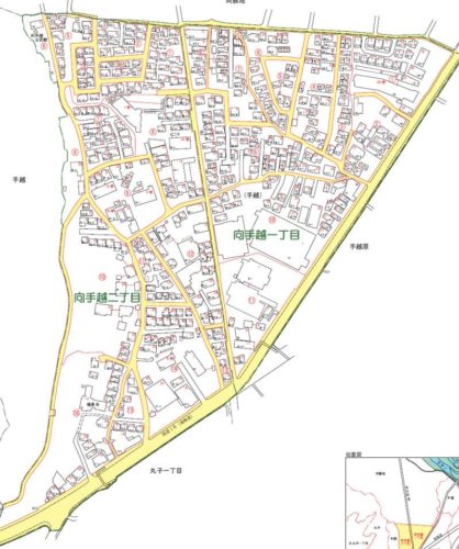 静岡県静岡市駿河区2019年2月9日住居表示住所変更区域全体図