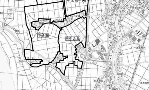 新潟県長岡市2019年3月2日県営ほ場整備事業住所変更区域図他2