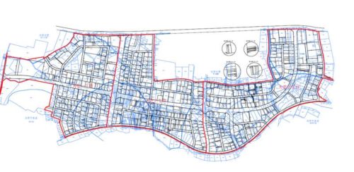 千葉県茂原市2019年8月10日区画整理事業住所変更区域図他全体図