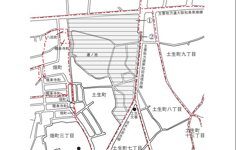 大阪府岸和田市2019年10月21日住居表示住所変更区域図他１