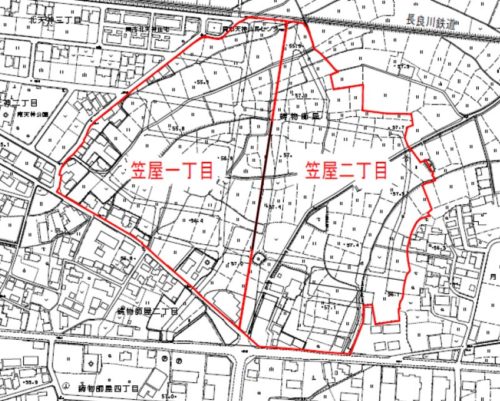 岐阜県関市2019年11月2日区画整理事業住所変更区域図他１