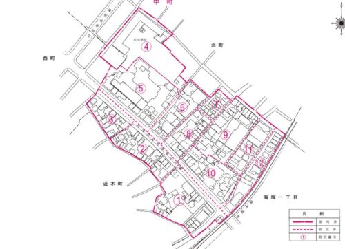 大阪府貝塚市2019年12月9日住居表示住所変更区域図他１