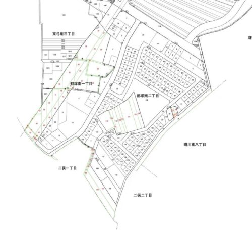 大阪府八尾市2019年12月20日区画整理事業住所変更区域図他１