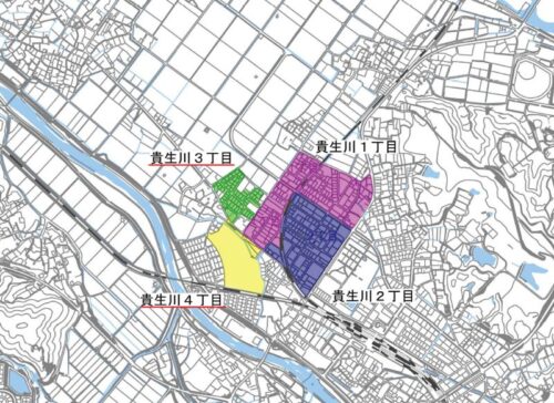 滋賀県甲賀市2020年3月18日区画整理事業住所変更区域図他１