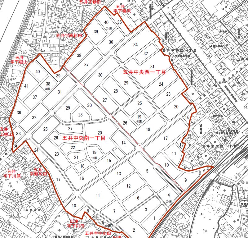 千葉県市原市2020年6月13日区画整理事業住所変更区域図他１