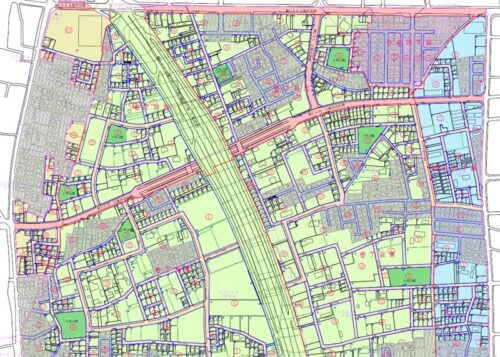 埼玉県上尾市2020年11月21日区画整理事業住所変更区域図他１