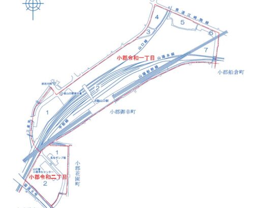 山口県山口市2021年2月20日住居表示住所変更区域図他１