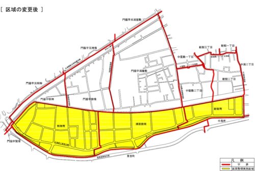 宮城県石巻市2021年3月27日区画整理事業住所変更区域図他１