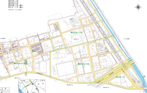 埼玉県戸田市2021年11月1日町名地番整理住所変更区域図他１