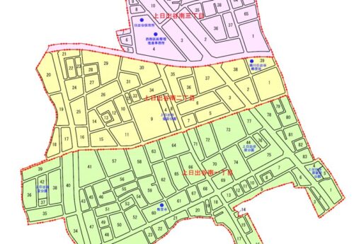 埼玉県桶川市2022年2月19日区画整理事業住所変更区域図他１