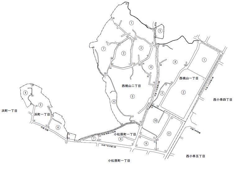 山口県宇部市2022年2月11日住居表示住所変更区域図他１