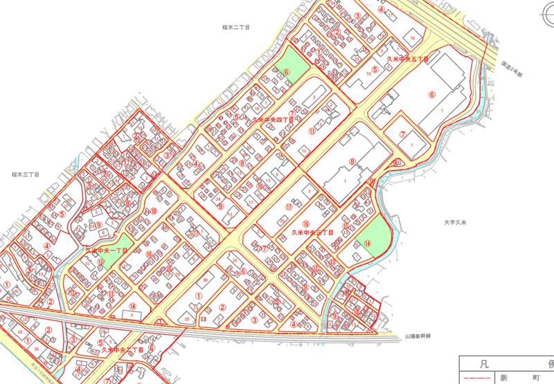 山口県周南市2022年3月19日住居表示住所変更区域図他１