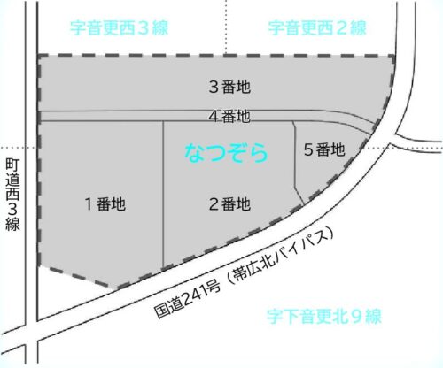 北海道河東郡音更町2022年4月1日町名地番整理住所変更区域図他１