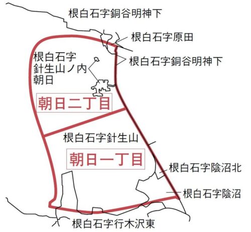 宮城県仙台市泉区2022年4月1日町の区域及び名称変更住所変更区域図他１