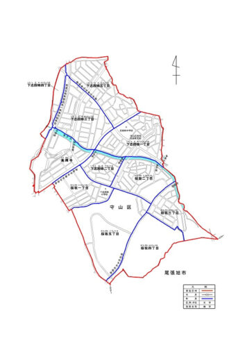 愛知県名古屋市守山区2022年11月26日町の区域及び名称変更住所変更区域図他3