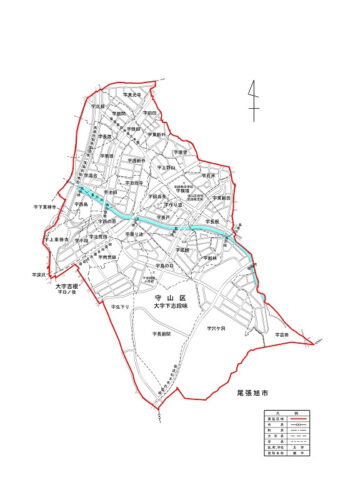 愛知県名古屋市守山区2022年11月26日町の区域及び名称変更住所変更区域図他2