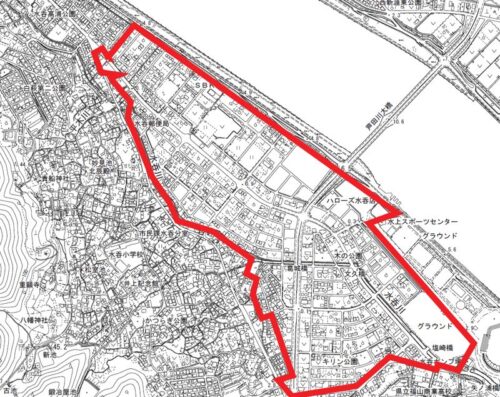 広島県福山市2023年1月28日区画整理事業住所変更区域図他１