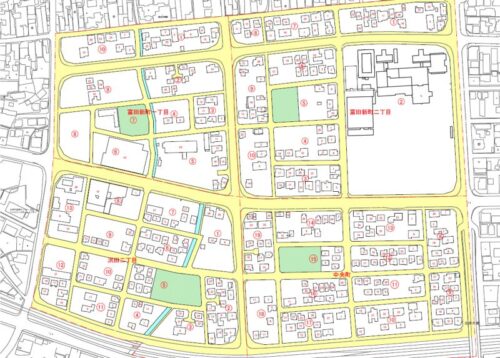 山口県周南市2023年2月4日区画整理事業住所変更区域図他１