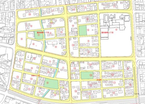 山口県周南市2023年2月4日区画整理事業住所変更区域図他１