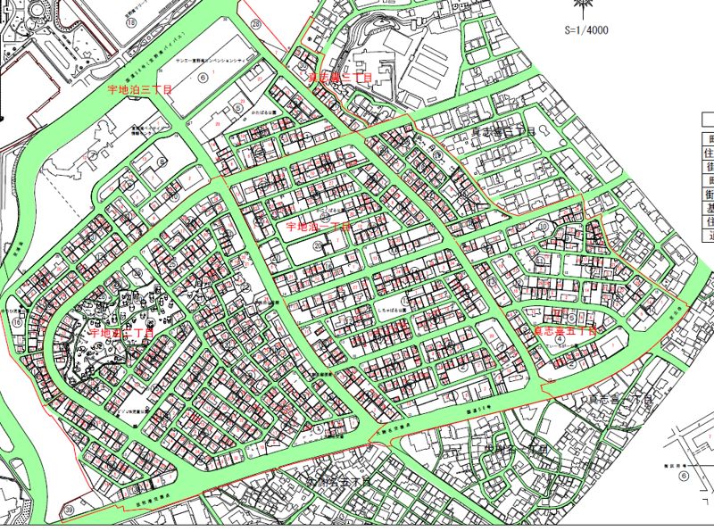 沖縄県宜野湾市2023年2月25日住居表示住所変更区域図他１