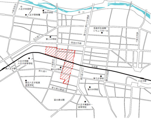 東京都八王子市2024年8月10日区画整理事業住所変更区域図他１