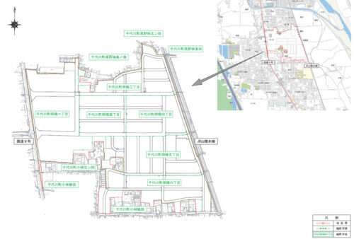 京都府亀岡市2024年5月25日区画整理事業住所変更区域図他１