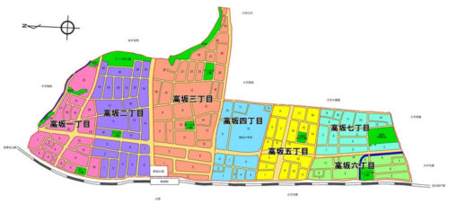 埼玉県東松山市2024年11月9日区画整理事業住所変更区域図他１