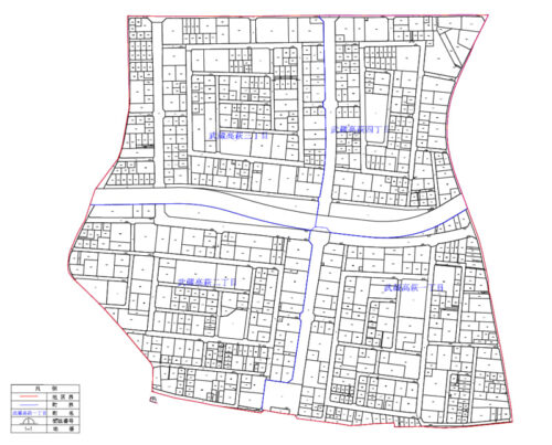 埼玉県日高市2024年11月2日区画整理事業住所変更区域図他１