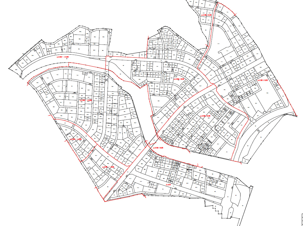 岩手県下閉伊郡山田町2024年10月26日区画整理事業住所変更区域図他1