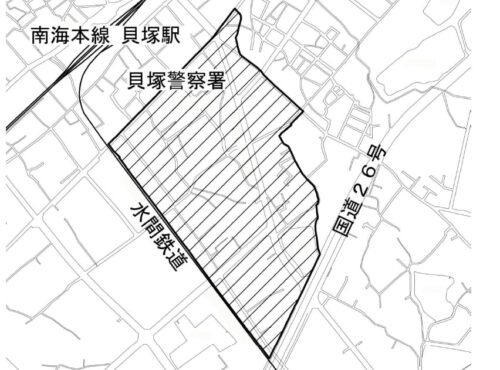 大阪府貝塚市2024年11月11日住居表示住所変更区域図他１