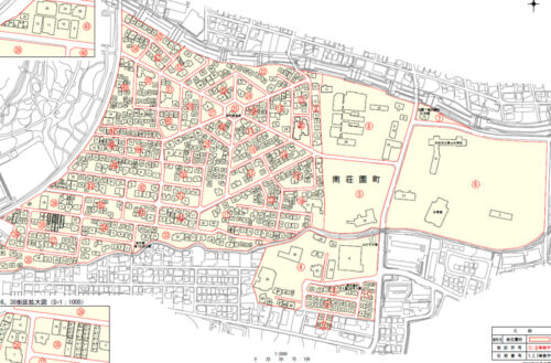 大分県別府市2025年1月11日住居表示住所変更区域図他１