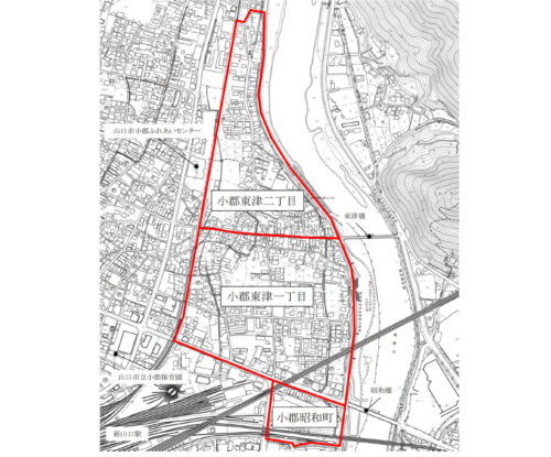 山口県山口市2025年2月15日住居表示住所変更区域図他１