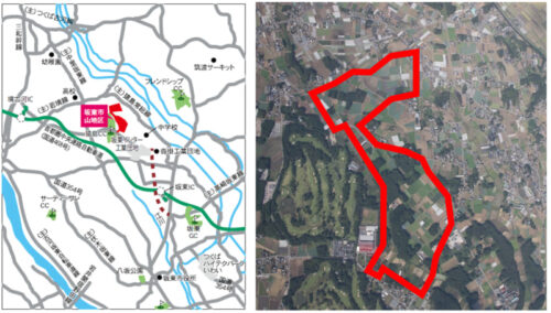茨城県坂東市2025年9月1日区画整理事業住所変更区域図他1