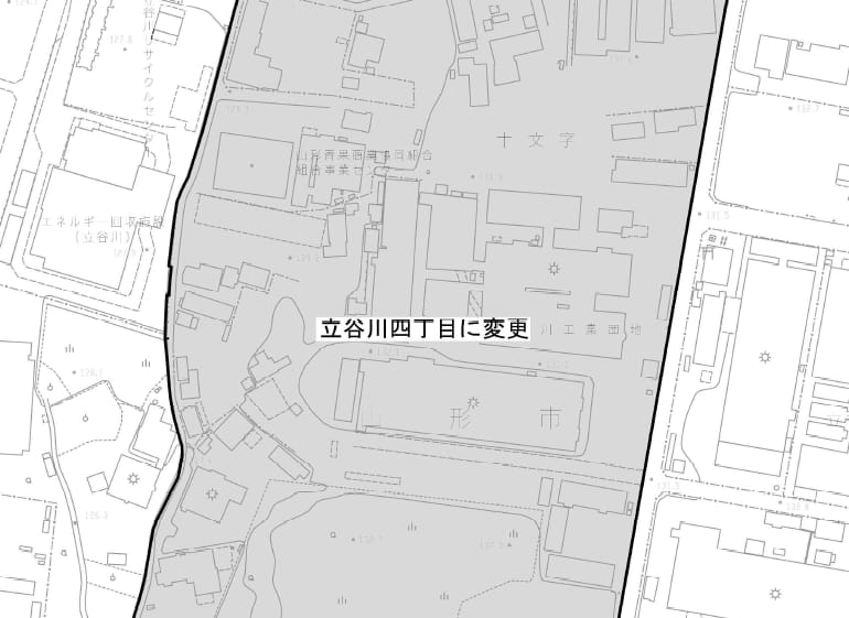 山形県山形市2025年9月1日町の区域及び名称変更住所変更区域図他１