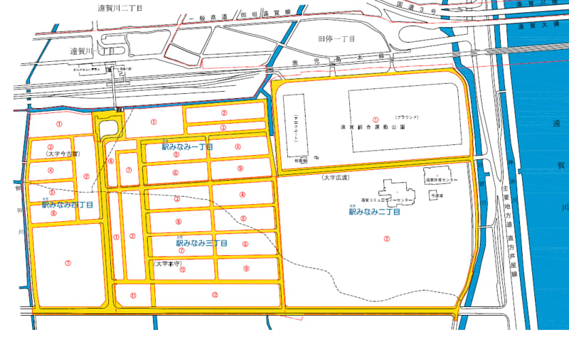 福岡県遠賀郡遠賀町2025年11月1日住居表示住所変更区域図